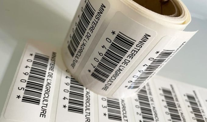 Rouleau étiquettes codes-barres