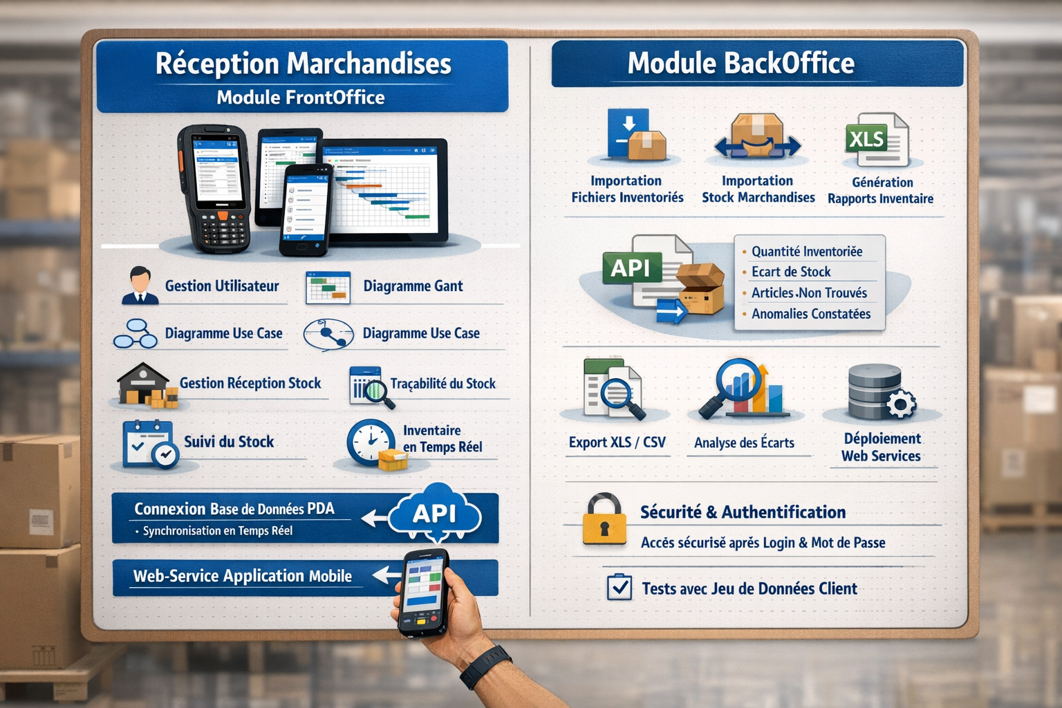 Réception & Expéditions - avantages